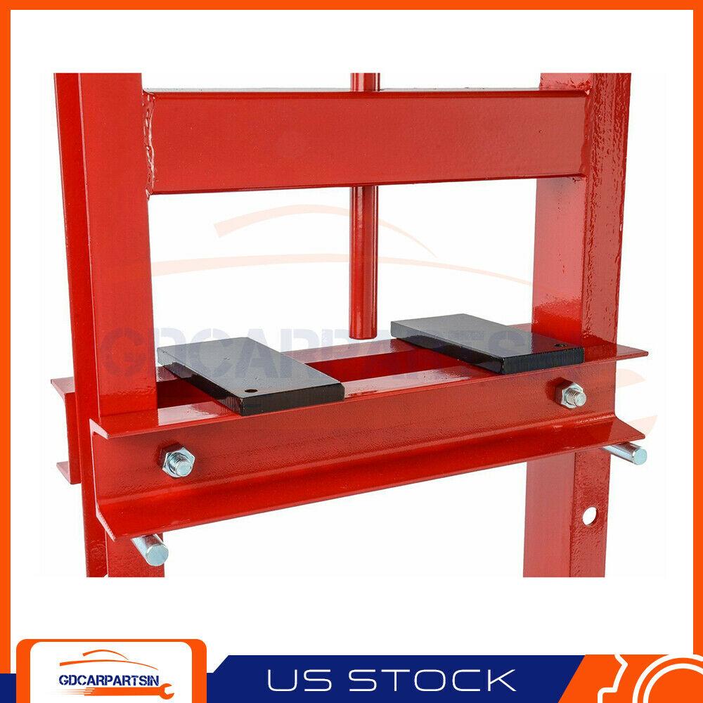 6 Ton Shop Press Hydraulic Bottle Jack Benchtop H-Frame Plates Jack Stand Tools