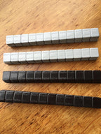 27 LBS BLACK WHEEL WEIGHTS-1/4 OZ -27 LBS GREY- 1/4 OZ. STICK-ON ADHESIVE TAPE