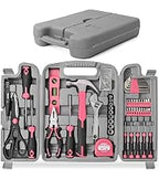 Tool Kit, General Household Hand Tool Set with Toolbox StoraCase, All-in-One Compact Toolkit for DIY & Dorm Use, Pink | 38pc, everyday fixes made easier, organized portable storage, beginner-friendly selection, apartment and office tasks, t