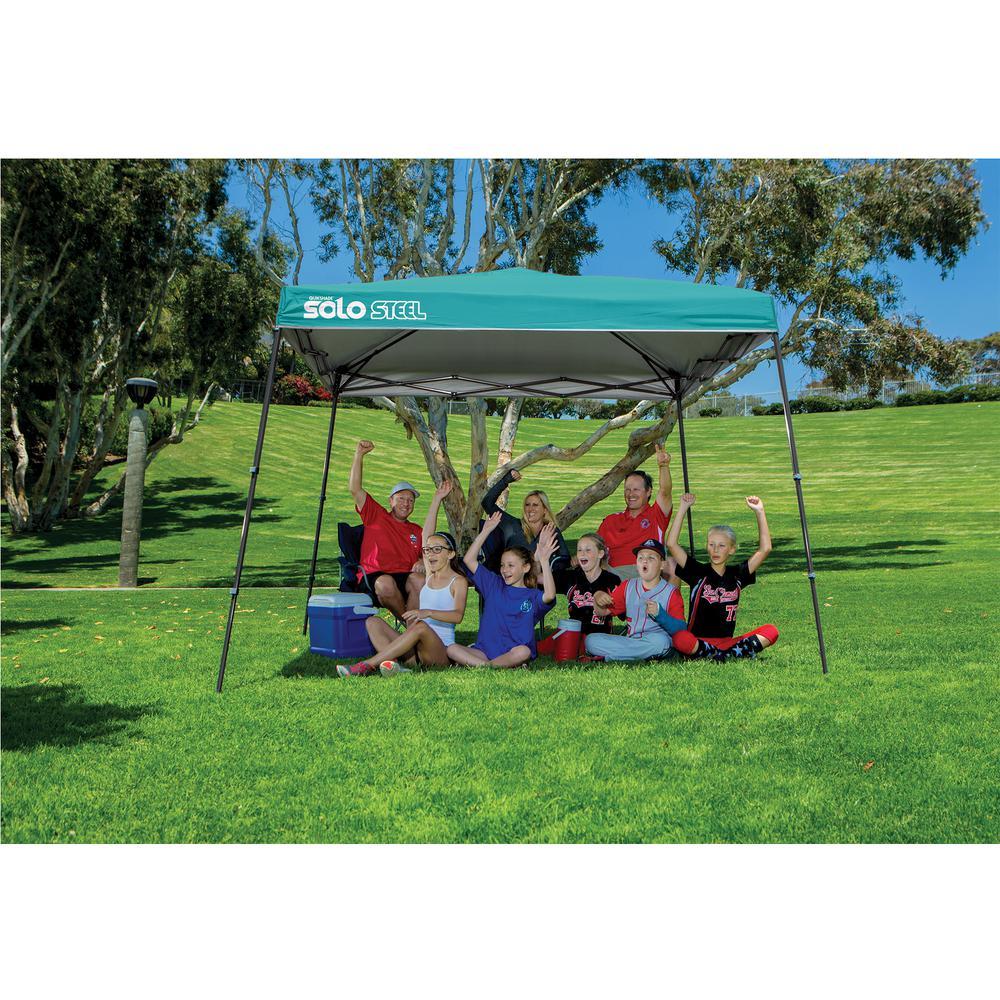 Solo72 11 ft. x 11 ft. Turquoise Slant Leg Canopy