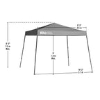 Solo72 11 ft. x 11 ft. Turquoise Slant Leg Canopy