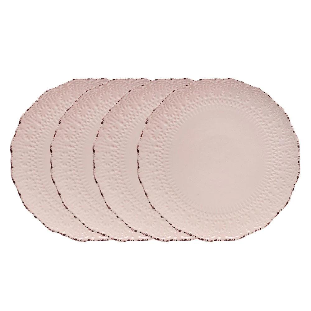 Chateau Pink Set of 4 Dinner Plates
