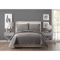Ayesha Curry Cotton Velvet Quilt, Full/Queen, Grey