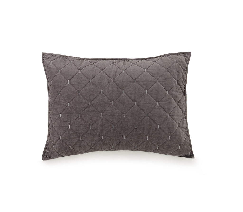 Ayesha Curry Cotton Velvet Quilt, Full/Queen, Grey