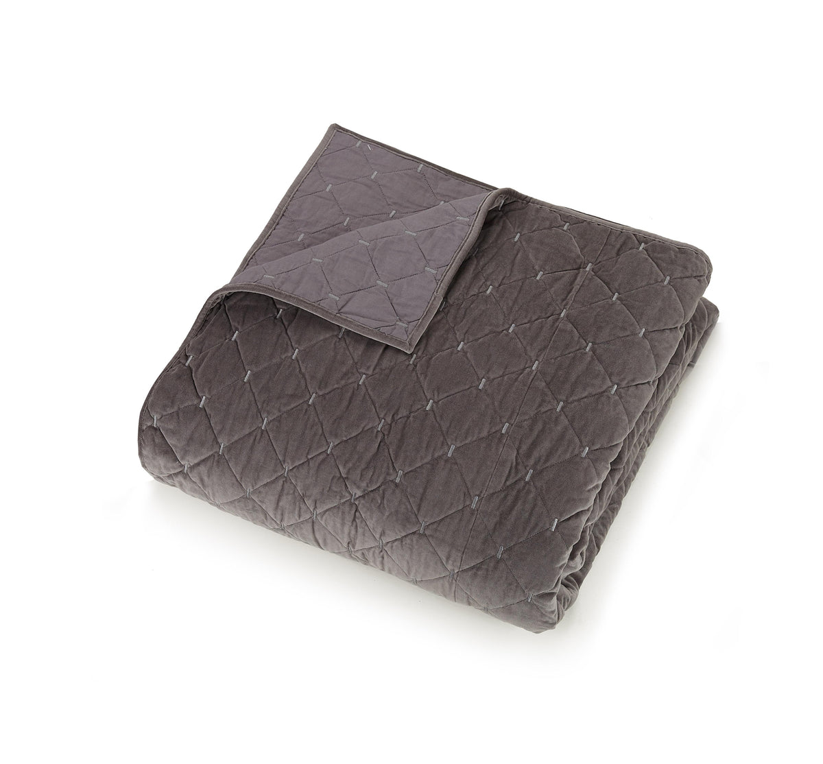 Ayesha Curry Cotton Velvet Quilt, Full/Queen, Grey