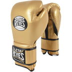 Cleto Reyes Hook and Loop Leather Training Boxing Gloves - 14 oz. - Solid Gold
