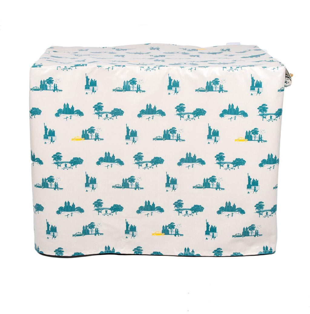 Lords &amp; Labradors Central Park Oilcloth Dog Crate Cover to fit Midwest iCrate and Similar Sized Dog Cages