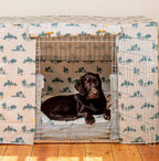 Lords &amp; Labradors Central Park Oilcloth Dog Crate Cover to fit Midwest iCrate and Similar Sized Dog Cages
