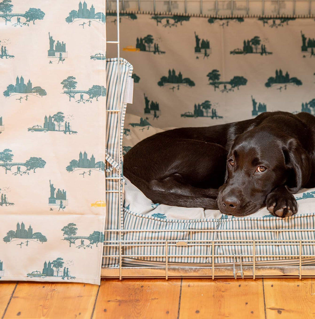 Lords &amp; Labradors Central Park Oilcloth Dog Crate Cover to fit Midwest iCrate and Similar Sized Dog Cages