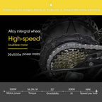EAYSG 26"36V 500W Fat Tire Electric Bicycle Mountain Snow Beach EBike 21Speed()