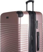 Scott's Corner Hardside Expandable 8-Wheel Spinner TSA Lock Travel Suitcase, KCNY Plaza Rose Gold, 28-inch Checked