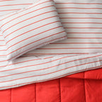 Dawn ColleTraveler Bundle in Red &amp; Stripe, 13-Piece Dorm Room Set, Twin XL Bedding, Cotton Towels &amp; StoraTrunk