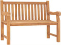 Outdoor Bench, Garden Bench 47.2" Solid Teak Wood