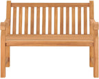 Outdoor Bench, Garden Bench 47.2" Solid Teak Wood