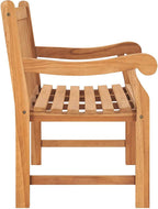 Outdoor Bench, Garden Bench 47.2" Solid Teak Wood