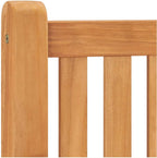 Outdoor Bench, Garden Bench 47.2" Solid Teak Wood