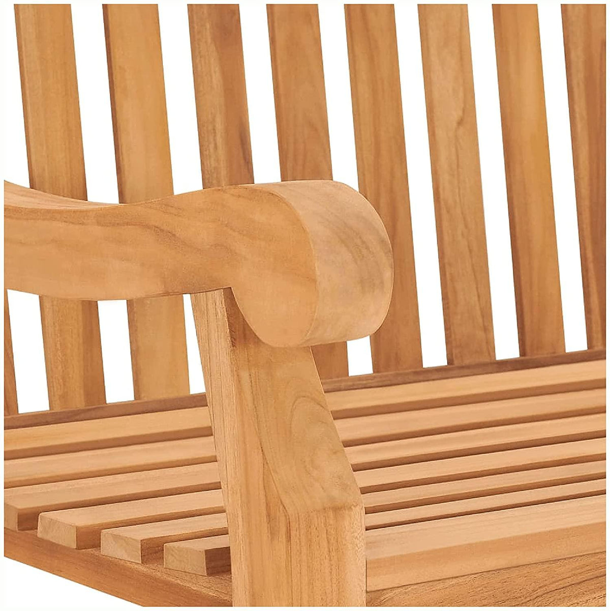 Outdoor Bench, Garden Bench 47.2" Solid Teak Wood