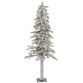 Vickerman Pre-Lit 5' Flocked Alpine Artificial Christmas Tree, LED, Warm White Lights
