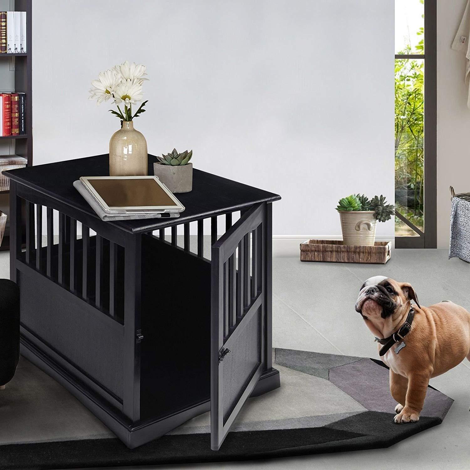 New! Wooden Furniture End Table and Pet Crate