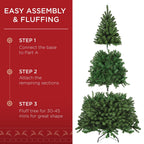 Modstyle Pre-Lit Artificial Christmas Tree with 300 LED 1000 Braches, 6Ft