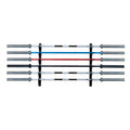 Fitness Steel Horizontal Wall Mounted Barbell Rack V2, 6 Bar Options with UHMQ Protectors, Horizontal Holder, Weight Bar Holder, Barbell Storage