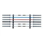 Fitness Steel Horizontal Wall Mounted Barbell Rack V2, 6 Bar Options with UHMQ Protectors, Horizontal Holder, Weight Bar Holder, Barbell Storage
