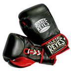 Cleto Reyes Lace Up Hook and Loop Hybrid Boxing Gloves - Lar- Black