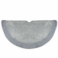 48 in. Gray and Silver Faux Fur Snake Skin Pattern Christmas Tree Skirt
