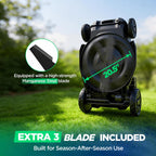 20.5 Inch Cordless Lawn Mower, 40V Electric Push Mower with 2x8.0Ah Batteries and Rapid Charger, Brushless Ultra-Quiet Lawn Mower for Medium to LarYards