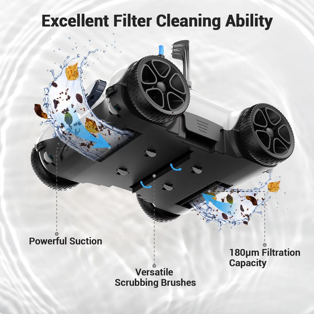 ausono hj1008 robotic automatic pool cleaner for above/inground pools