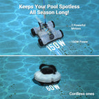 ausono hj1008 robotic automatic pool cleaner for above/inground pools