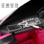Jaxpety Kids Ride On Car 12V Rechargeable Toy Vehicle w/ MP3 Remote Pink Maserati License