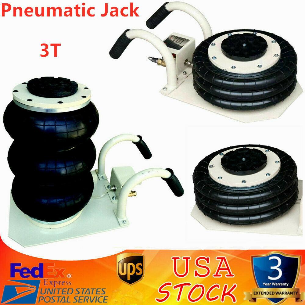 Portable 3T Triple Bag Air Jack Pneumatic Vehicle Jack  Lift  6600LBS USA