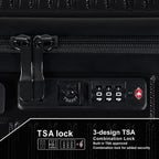 Luggage Expandable(only 28inch) Suitcase PC+ABS Carry On Luggage with Spinner Wheels TSA Lock 20in 24in 28in, Black 28inch, L(28 Inch Expandable Luggage) (JZR0001)