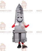 Smiling Gray Obelisk BIGGYMONKEYMascot Costume. Obelisk Costume
