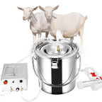seaan goat milking machine goat milker electric milking machine with 2 teat cups pulsation vacuum pump stainless steel bucket 7l for goat
