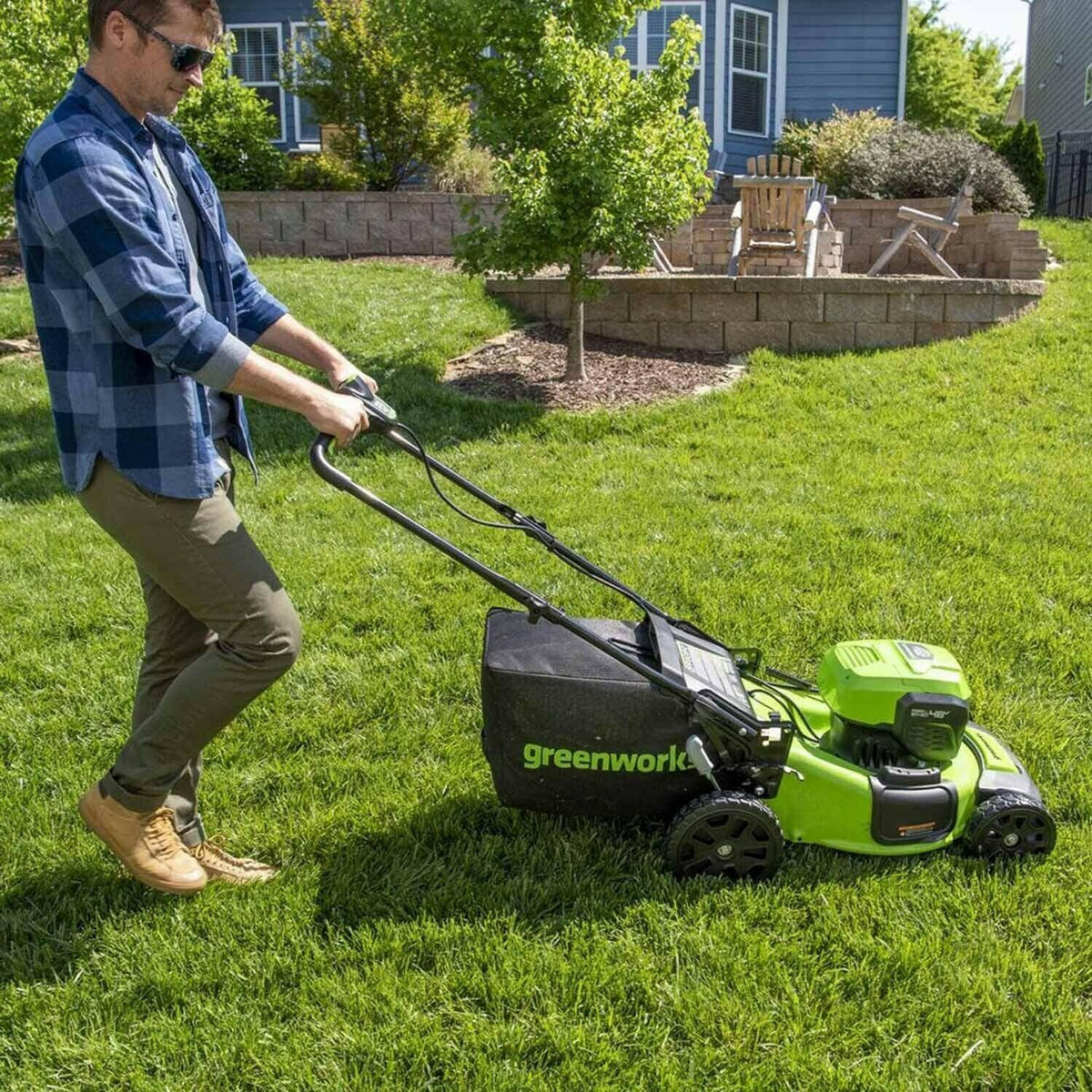 48V 20 inch Cordless Lawn Mower Self Propelled with Drill Driver