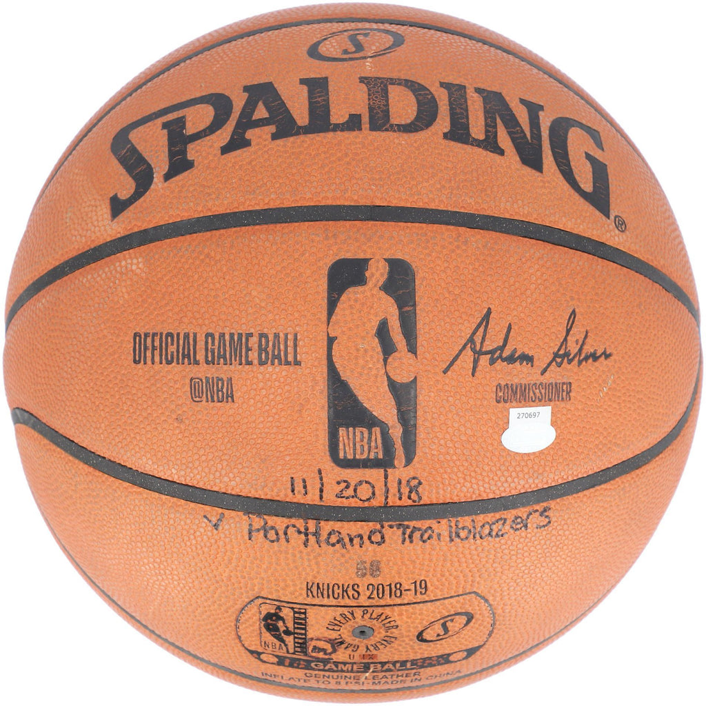 York Knicks Game-Used Basketball vs. Portland Trail rs on November 20, 2018 -  Authentic Certified