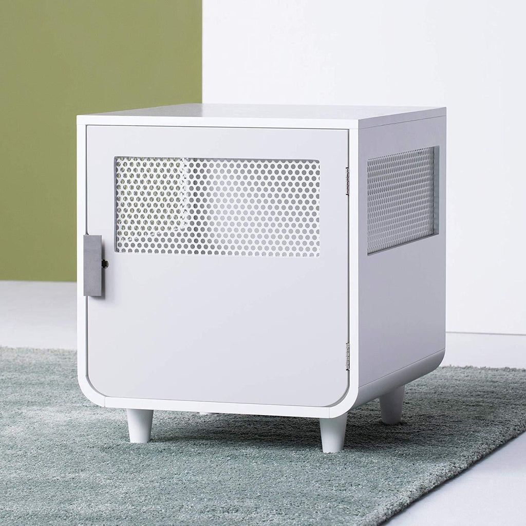Staart - Radius Wooden Dog Crate - Alpine White - Small