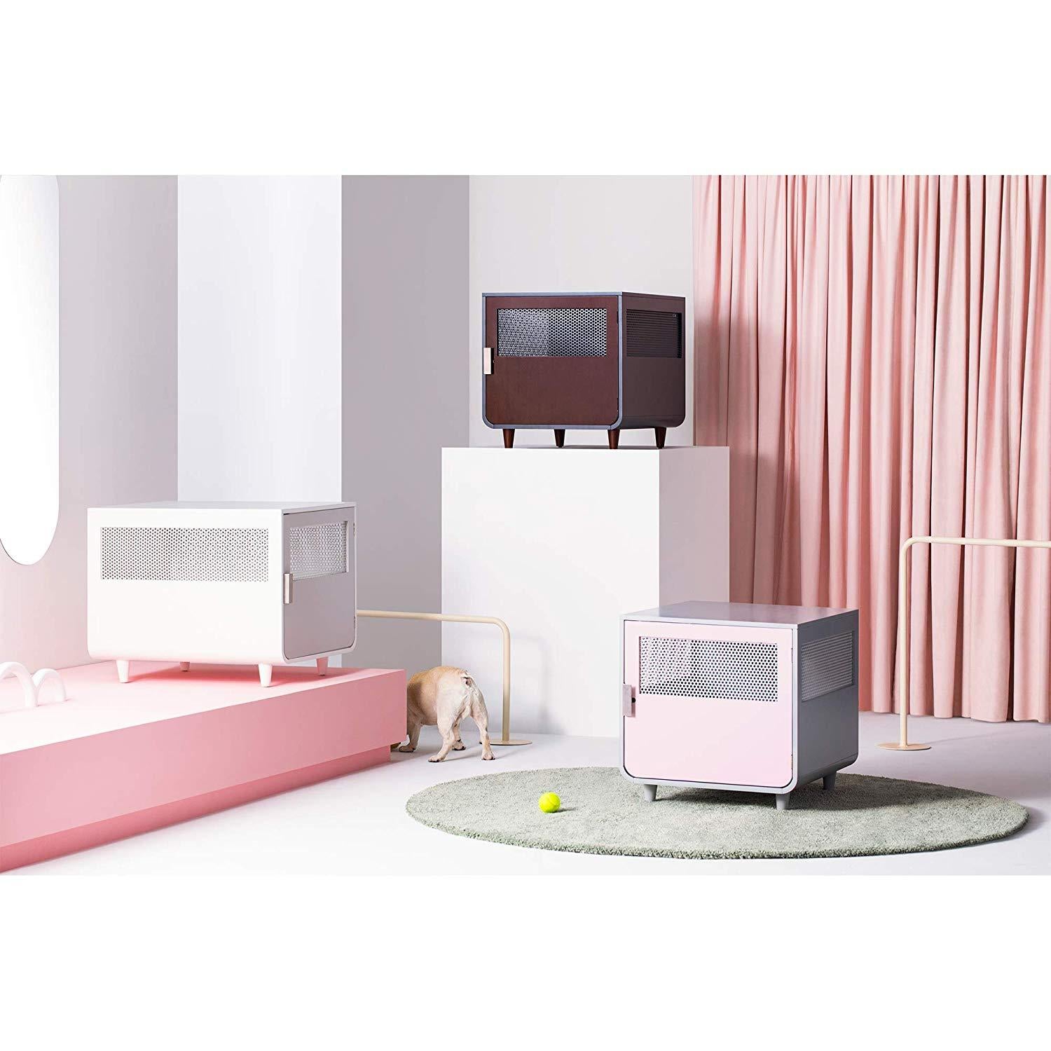 Staart - Radius Wooden Dog Crate - Alpine White - Small