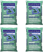 coast of maine castine blend organic raised bed soil mix with all natural ingredients for vegetables, herbs, and flowers, 1 cubic feet (4 pack)