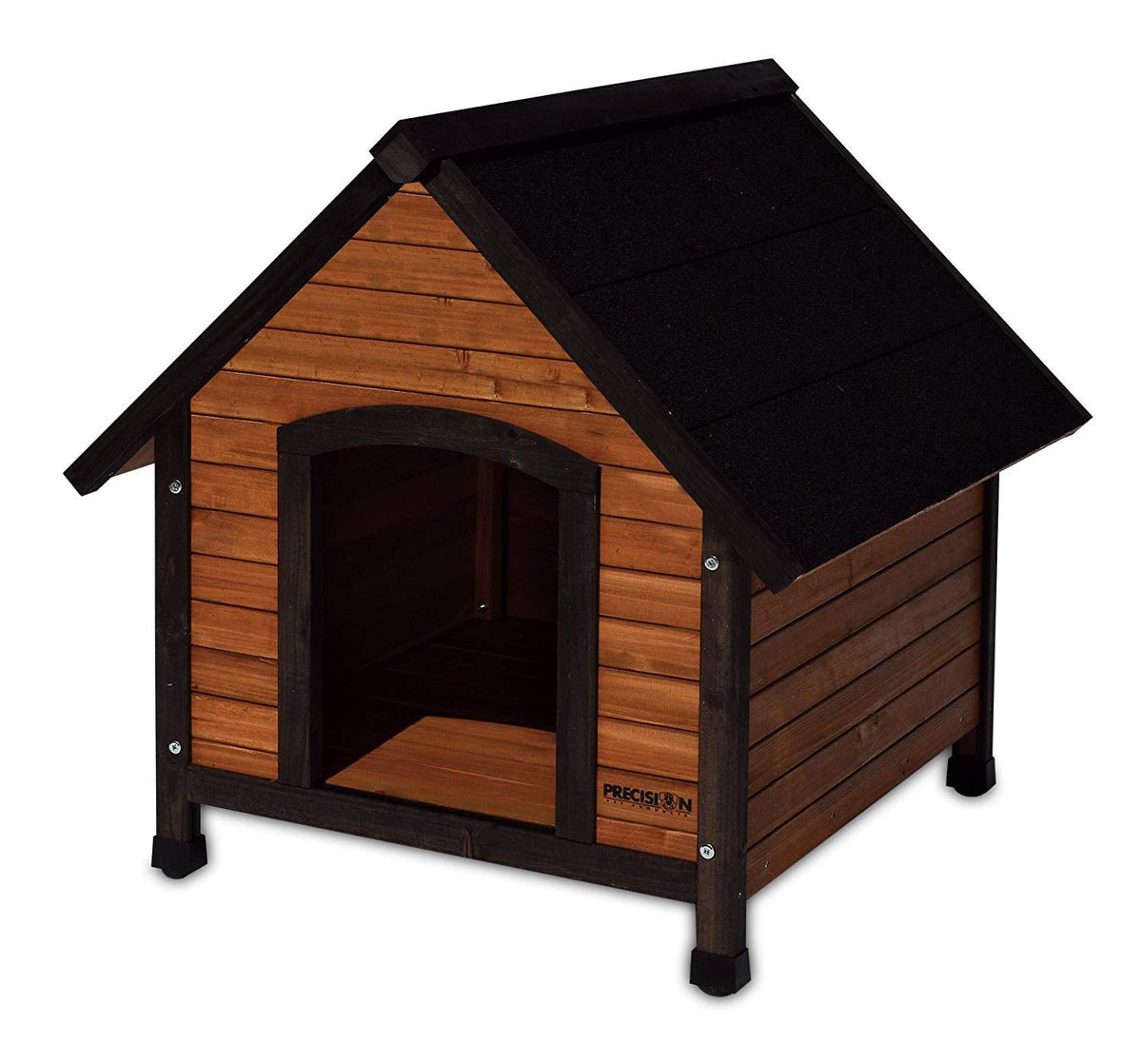 PRECISION PET Extreme Outback Country LodBrown/Black Wood/ Steel Dog House
