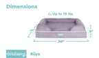 PLS Birdsong Rya - LarDog Bed with Triple-Layer Orthopedic Foam, Memory Foam Dog Bed for LarDogs