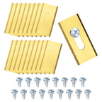 36-Pack Robotic Lawnmower Replacement Blades, 35x18x0.6mm  Steel Robotic Lawn Mower Accessories with Screws for Outdoor, Robust Mowing Spare Parts Blades [Gold Tone]