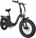 WTVA 20" Fat Tire Foldable Electric Bicycles with 750W Motor 48V 13AH Removable Lithium Battery, Beach Snow Hunting 7 Speed E-Bikes for Adult