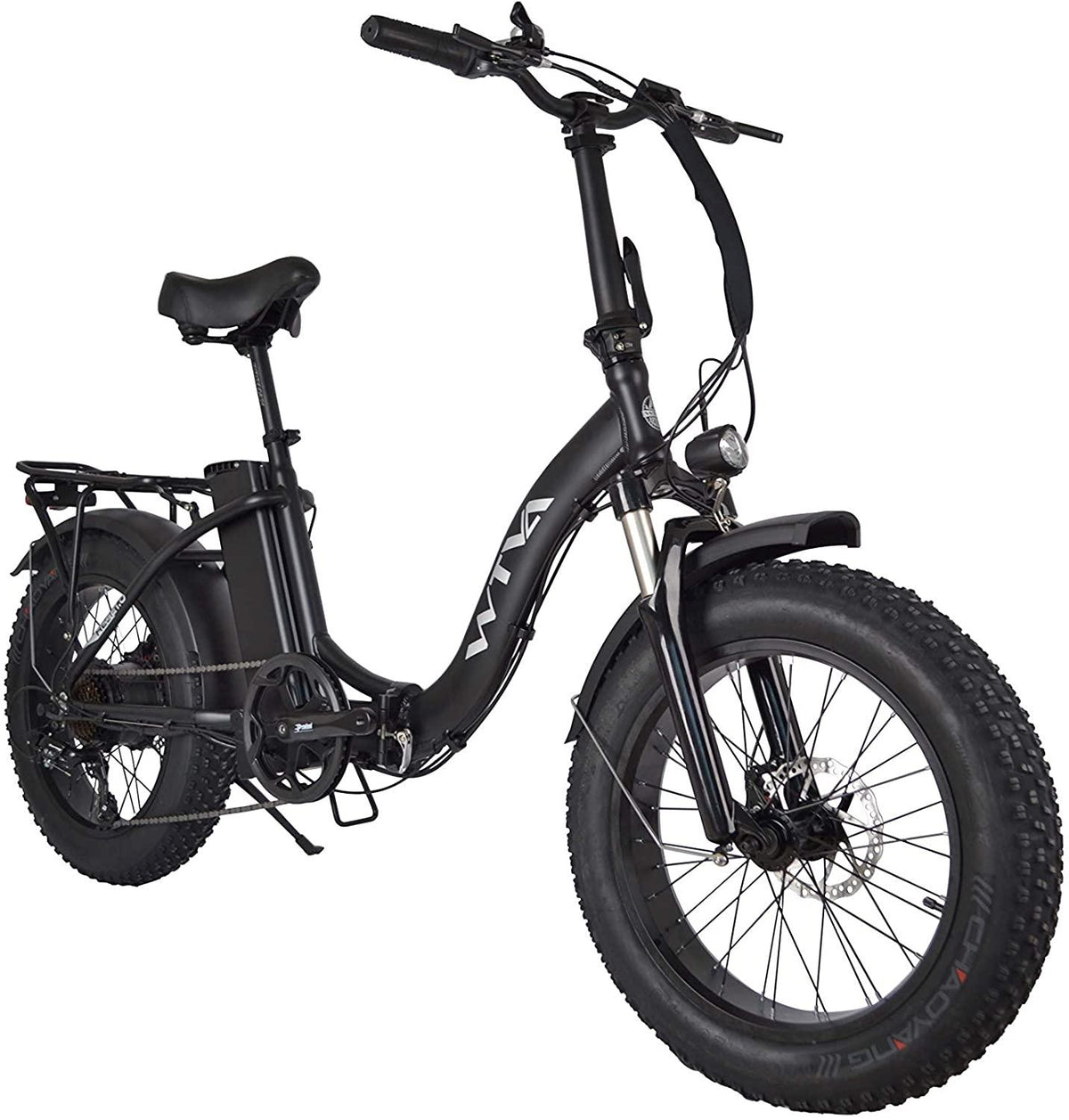 WTVA 20" Fat Tire Foldable Electric Bicycles with 750W Motor 48V 13AH Removable Lithium Battery, Beach Snow Hunting 7 Speed E-Bikes for Adult