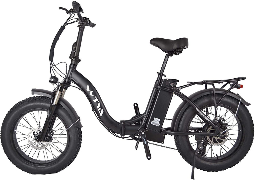 WTVA 20" Fat Tire Foldable Electric Bicycles with 750W Motor 48V 13AH Removable Lithium Battery, Beach Snow Hunting 7 Speed E-Bikes for Adult