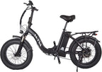 WTVA 20" Fat Tire Foldable Electric Bicycles with 750W Motor 48V 13AH Removable Lithium Battery, Beach Snow Hunting 7 Speed E-Bikes for Adult