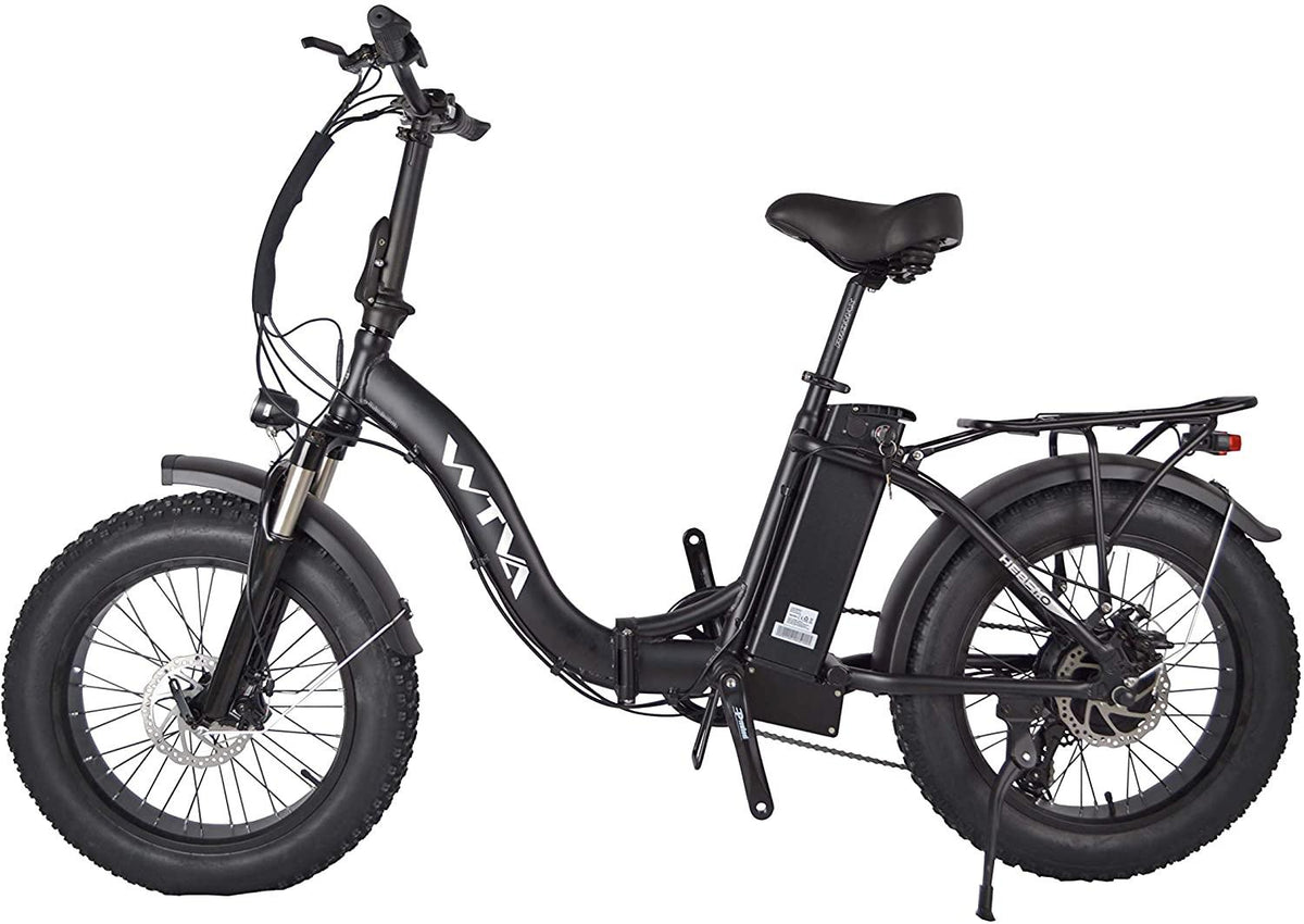 WTVA 20" Fat Tire Foldable Electric Bicycles with 750W Motor 48V 13AH Removable Lithium Battery, Beach Snow Hunting 7 Speed E-Bikes for Adult