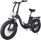 WTVA 20" Fat Tire Foldable Electric Bicycles with 750W Motor 48V 13AH Removable Lithium Battery, Beach Snow Hunting 7 Speed E-Bikes for Adult